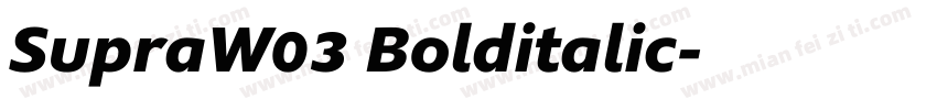 SupraW03 Bolditalic字体转换